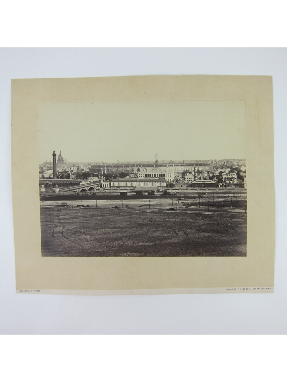 1867 Paris Worlds Fair Photo Print LARGE Exterior Main Pavilion Bisson Antique